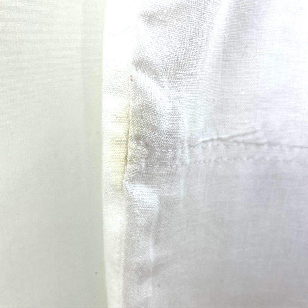 Charter Club White 100% Linen Wide Leg Full Length Drawstring Pants Sz 1X - Picture 10 of 12